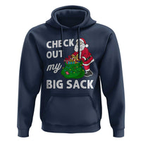 Retro Funny Santa Hoodie Christmas Joke Check Out My Big Sack - Wonder Print Shop