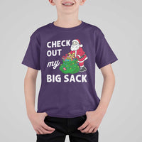 Retro Funny Santa T Shirt For Kid Christmas Joke Check Out My Big Sack - Wonder Print Shop