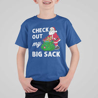 Retro Funny Santa T Shirt For Kid Christmas Joke Check Out My Big Sack - Wonder Print Shop