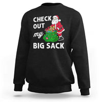 Retro Funny Santa Sweatshirt Christmas Joke Check Out My Big Sack - Wonder Print Shop