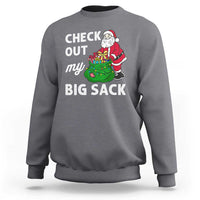 Retro Funny Santa Sweatshirt Christmas Joke Check Out My Big Sack - Wonder Print Shop