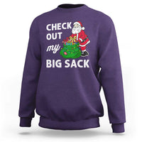 Retro Funny Santa Sweatshirt Christmas Joke Check Out My Big Sack - Wonder Print Shop