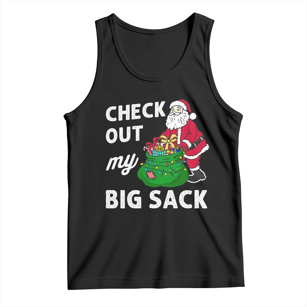 Retro Funny Santa Tank Top Christmas Joke Check Out My Big Sack - Wonder Print Shop
