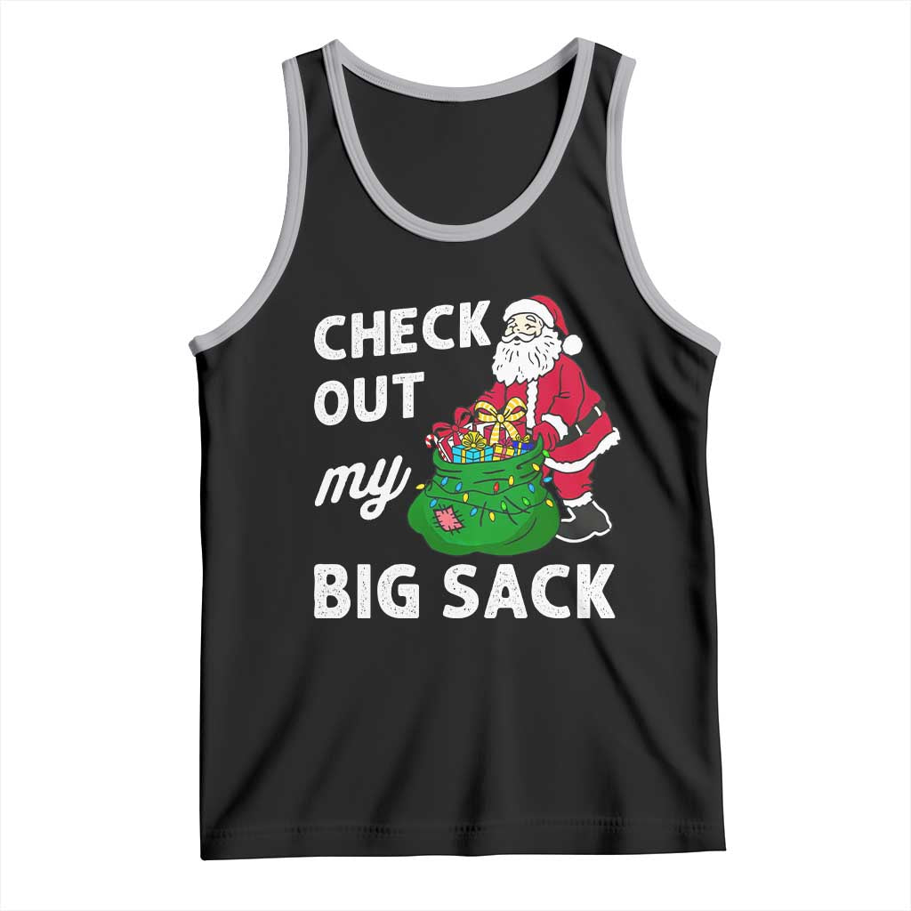 Retro Funny Santa Tank Top Christmas Joke Check Out My Big Sack - Wonder Print Shop