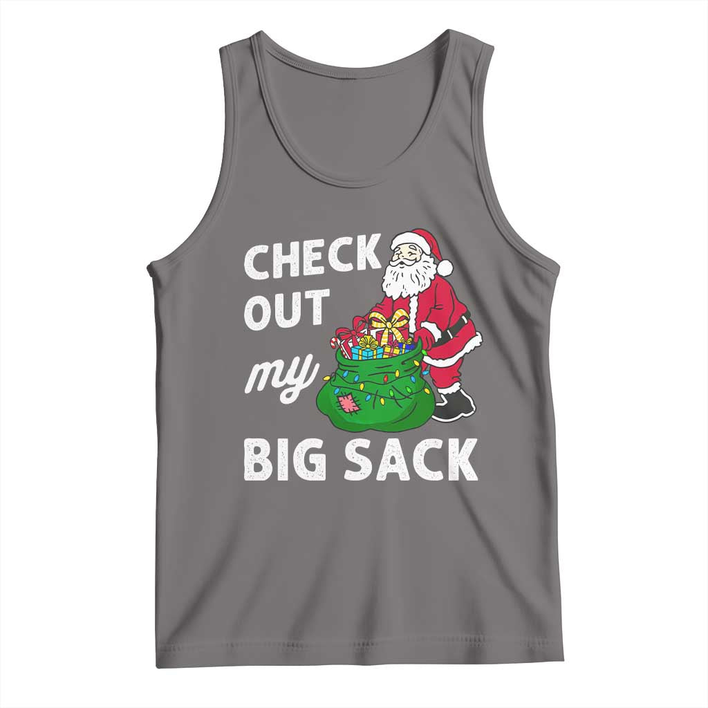 Retro Funny Santa Tank Top Christmas Joke Check Out My Big Sack - Wonder Print Shop