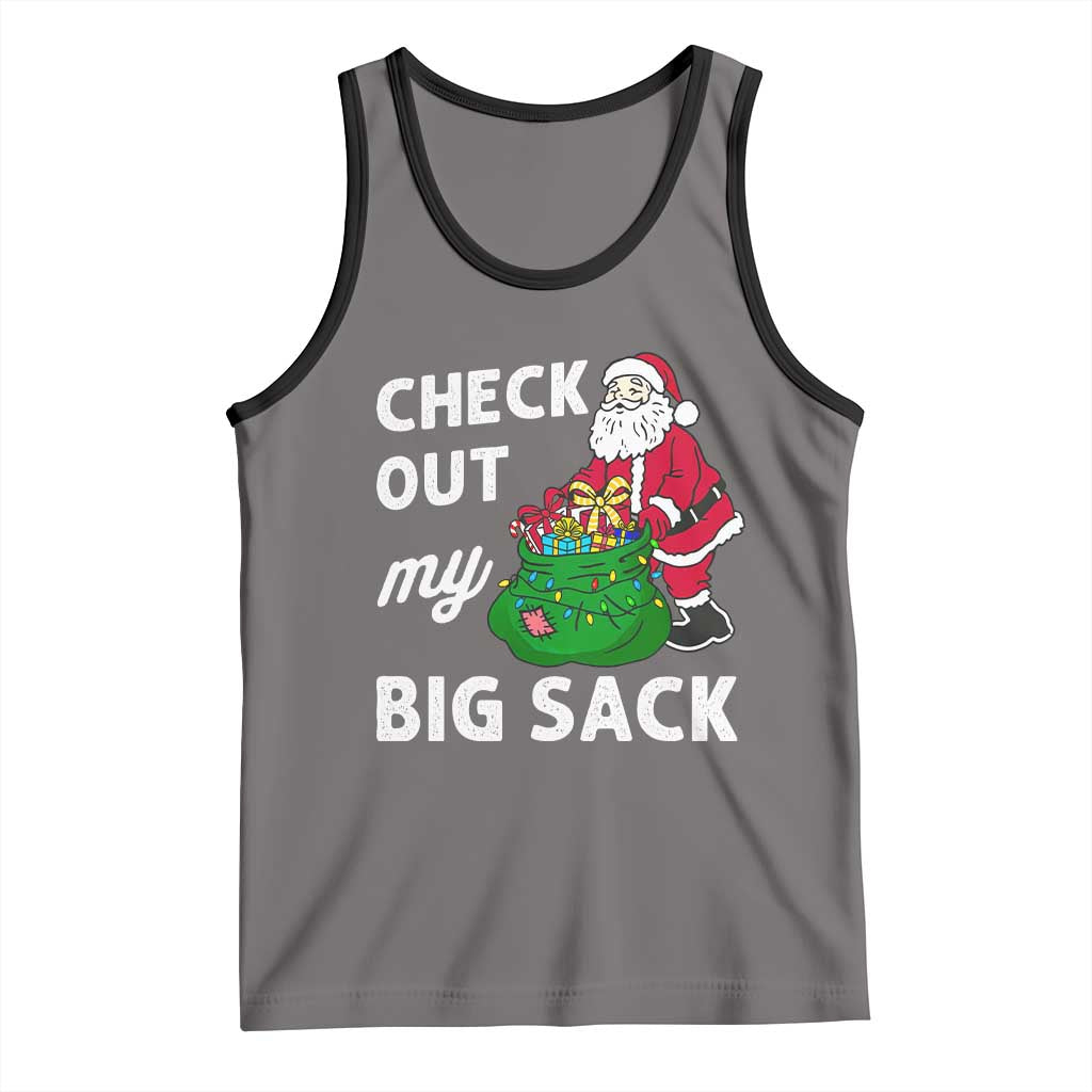 Retro Funny Santa Tank Top Christmas Joke Check Out My Big Sack - Wonder Print Shop