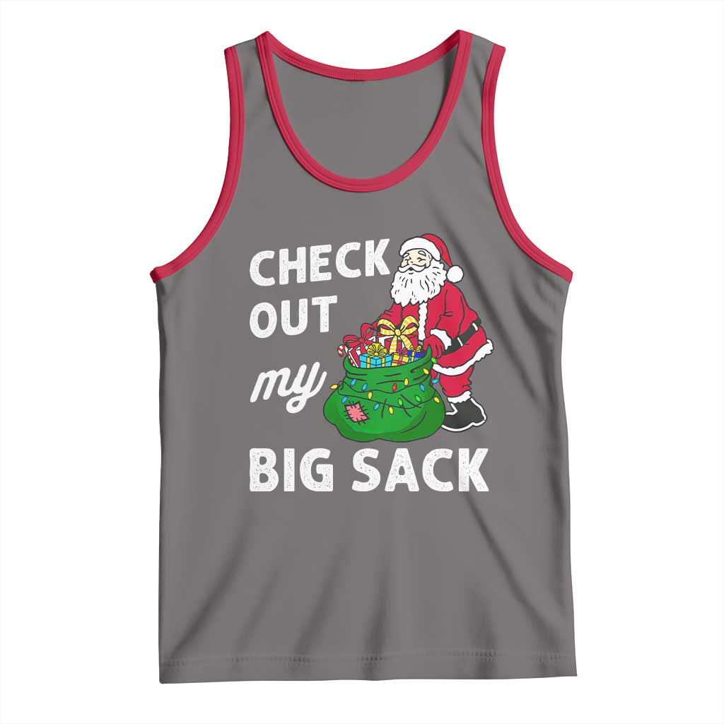 Retro Funny Santa Tank Top Christmas Joke Check Out My Big Sack - Wonder Print Shop