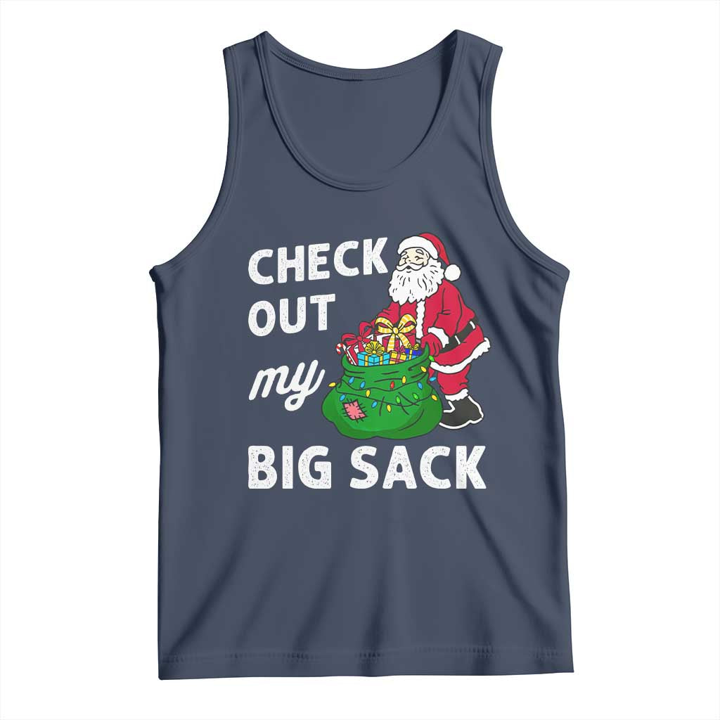 Retro Funny Santa Tank Top Christmas Joke Check Out My Big Sack - Wonder Print Shop