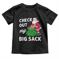 Retro Funny Santa Toddler T Shirt Christmas Joke Check Out My Big Sack - Wonder Print Shop