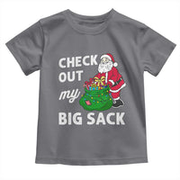 Retro Funny Santa Toddler T Shirt Christmas Joke Check Out My Big Sack - Wonder Print Shop