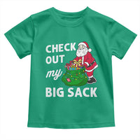 Retro Funny Santa Toddler T Shirt Christmas Joke Check Out My Big Sack - Wonder Print Shop