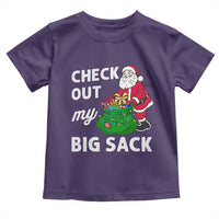 Retro Funny Santa Toddler T Shirt Christmas Joke Check Out My Big Sack - Wonder Print Shop
