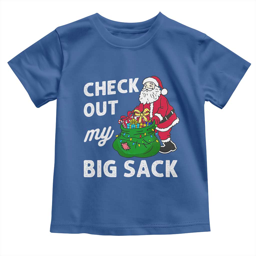 Retro Funny Santa Toddler T Shirt Christmas Joke Check Out My Big Sack - Wonder Print Shop