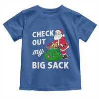 Retro Funny Santa Toddler T Shirt Christmas Joke Check Out My Big Sack - Wonder Print Shop