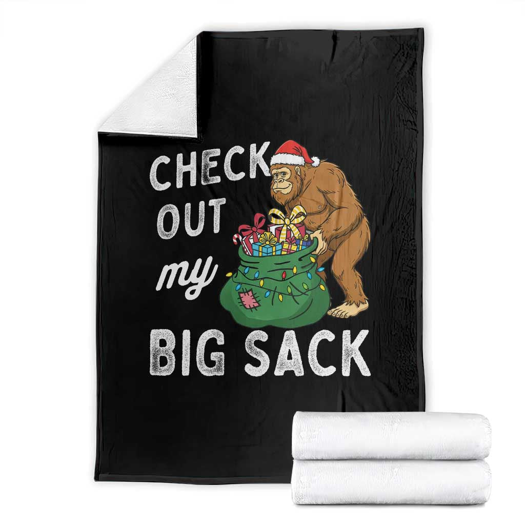 Santa Bigfoot Christmas Throw Blanket Funny Sasquatch Xmas Joke - Wonder Print Shop