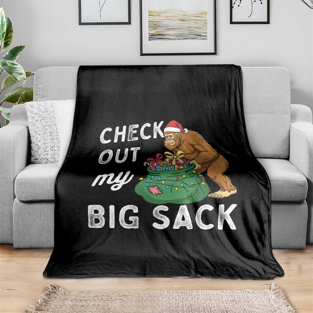 Santa Bigfoot Christmas Throw Blanket Funny Sasquatch Xmas Joke - Wonder Print Shop