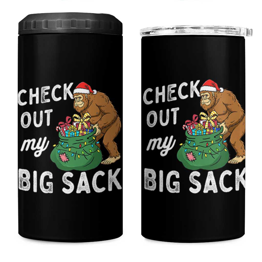 Santa Bigfoot Christmas 4 in 1 Can Cooler Tumbler Funny Sasquatch Xmas Joke - Wonder Print Shop