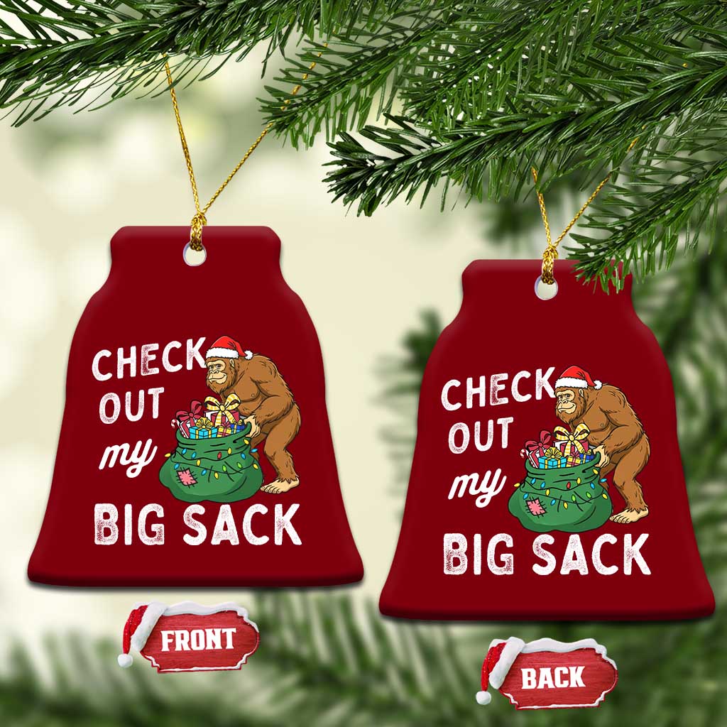 Santa Bigfoot Christmas Ceramic Ornament Funny Sasquatch Xmas Joke - Wonder Print Shop