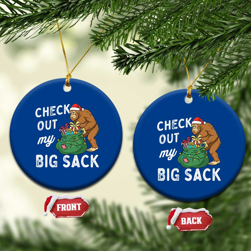 Santa Bigfoot Christmas Ceramic Ornament Funny Sasquatch Xmas Joke - Wonder Print Shop