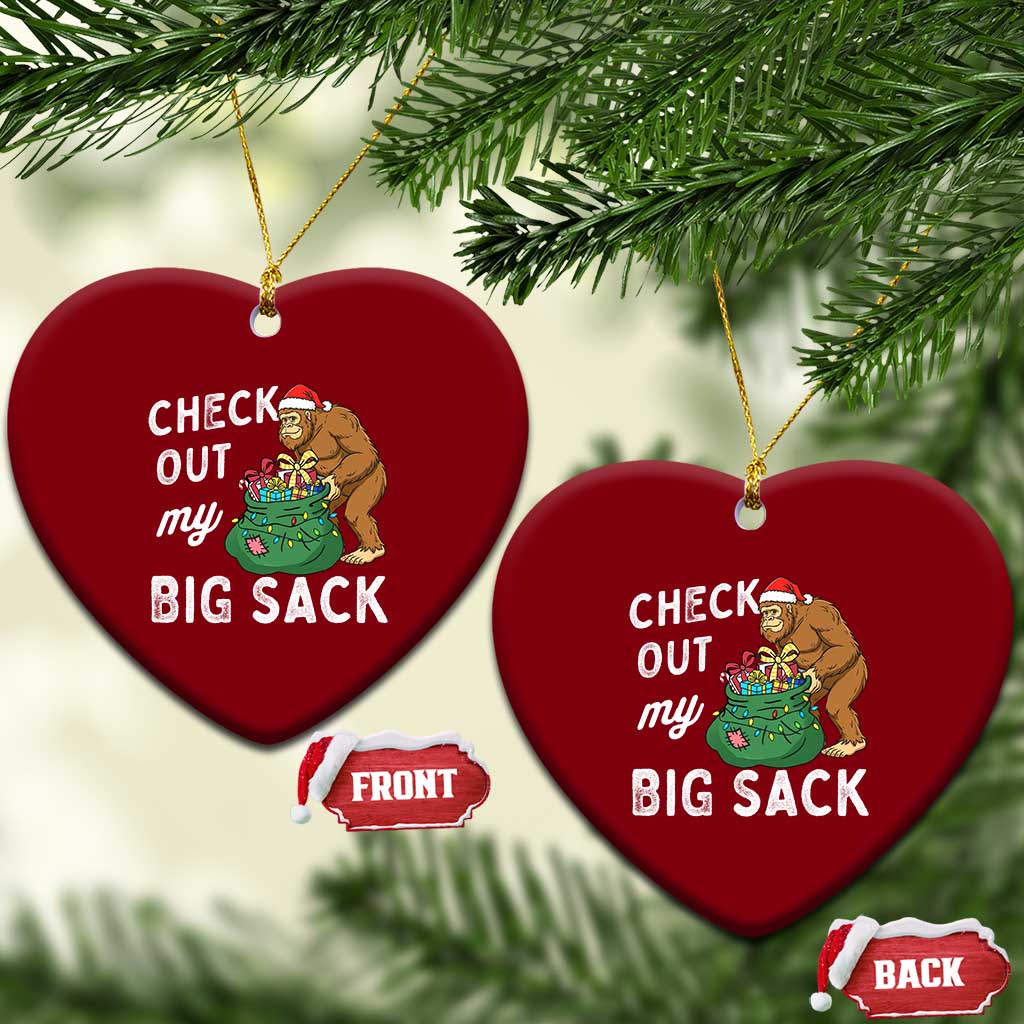 Santa Bigfoot Christmas Ceramic Ornament Funny Sasquatch Xmas Joke - Wonder Print Shop