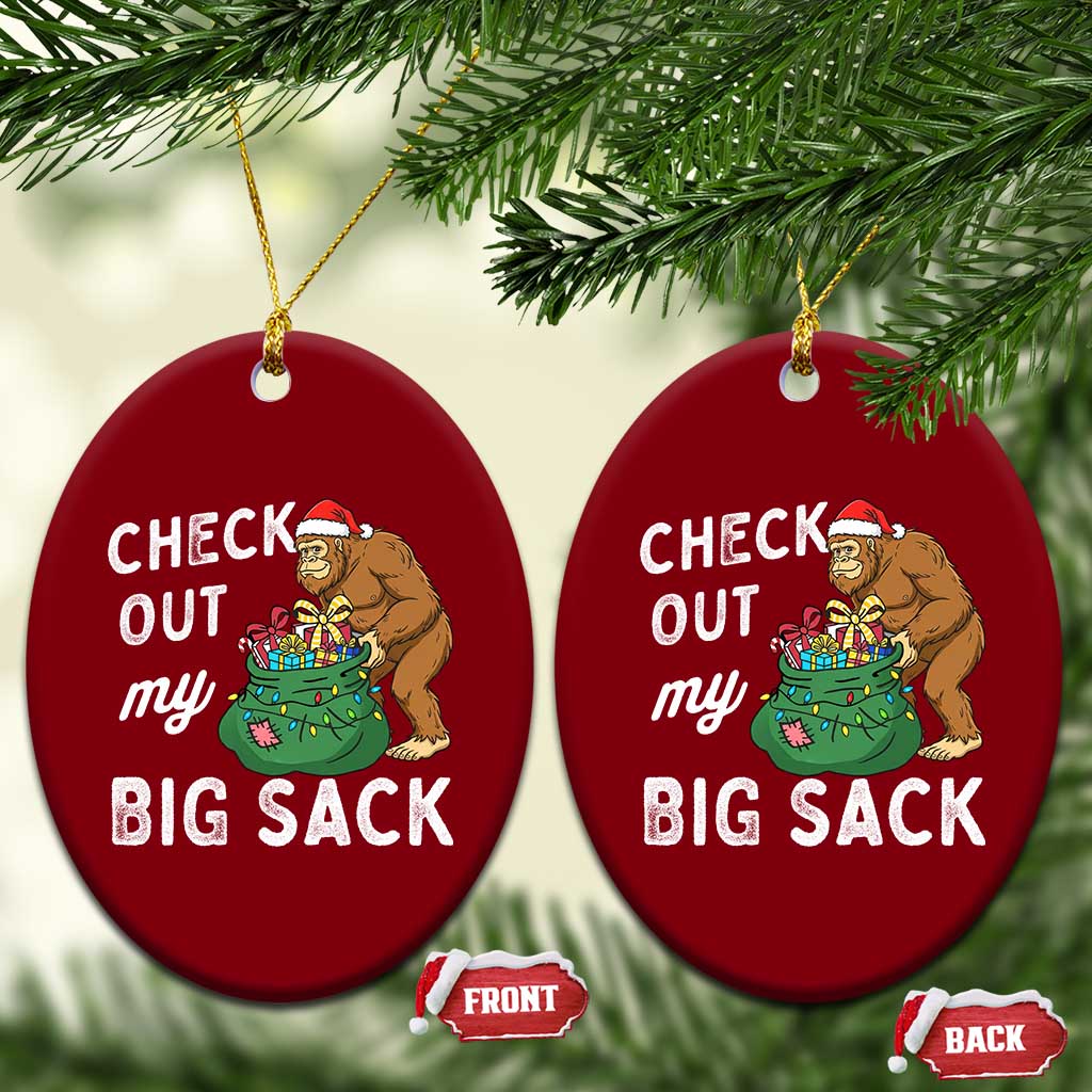 Santa Bigfoot Christmas Ceramic Ornament Funny Sasquatch Xmas Joke - Wonder Print Shop