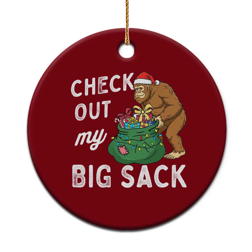 Santa Bigfoot Christmas Ceramic Ornament Funny Sasquatch Xmas Joke - Wonder Print Shop