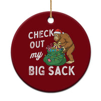 Santa Bigfoot Christmas Ceramic Ornament Funny Sasquatch Xmas Joke - Wonder Print Shop