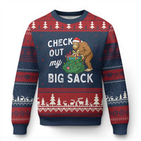 Santa Bigfoot Xmas Ugly Christmas Sweater Funny Sasquatch Xmas Joke - Wonder Print Shop