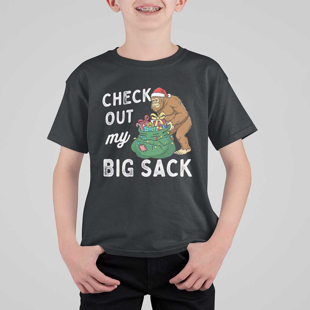 Santa Bigfoot Christmas T Shirt For Kid Funny Sasquatch Xmas Joke - Wonder Print Shop