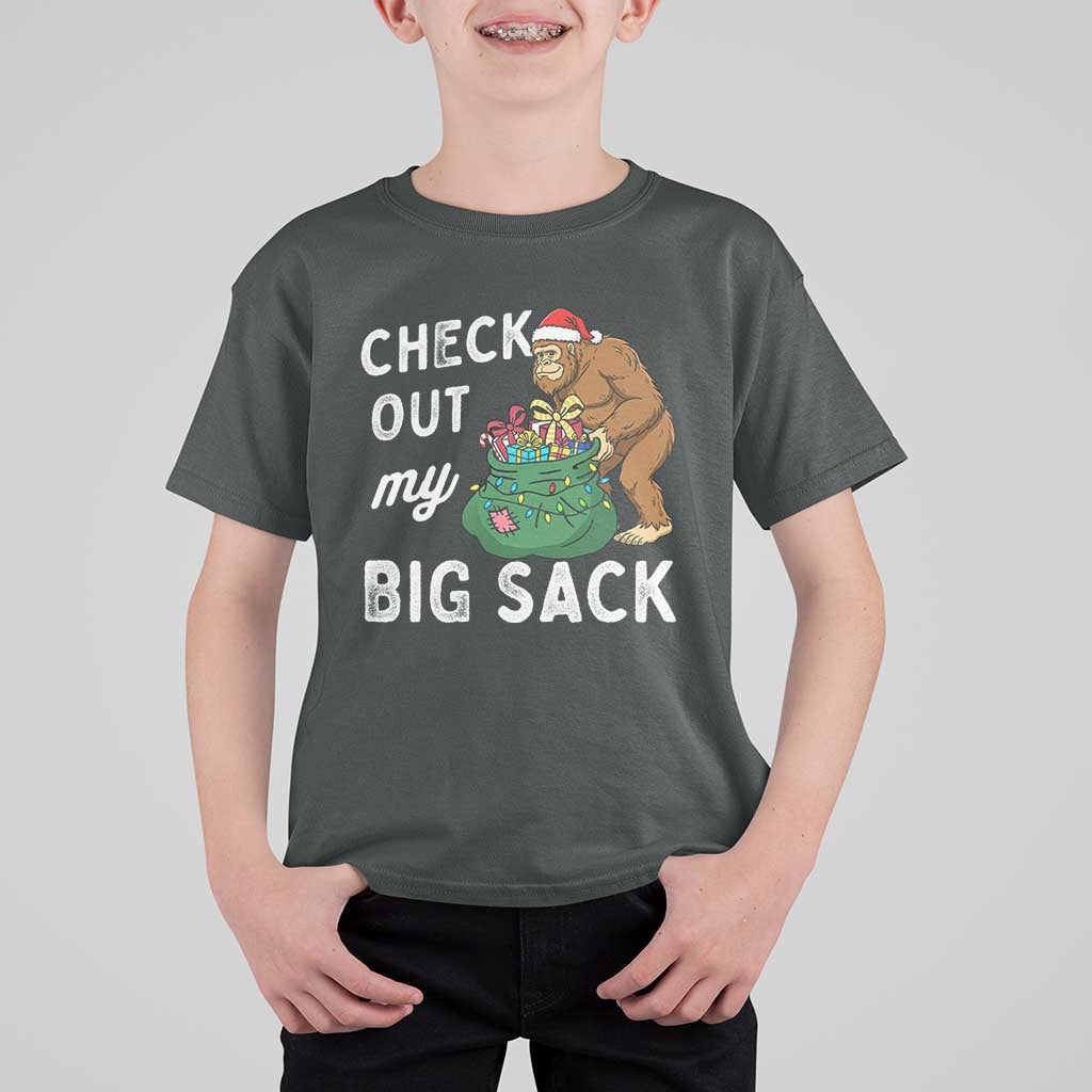 Santa Bigfoot Christmas T Shirt For Kid Funny Sasquatch Xmas Joke - Wonder Print Shop