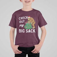 Santa Bigfoot Christmas T Shirt For Kid Funny Sasquatch Xmas Joke - Wonder Print Shop