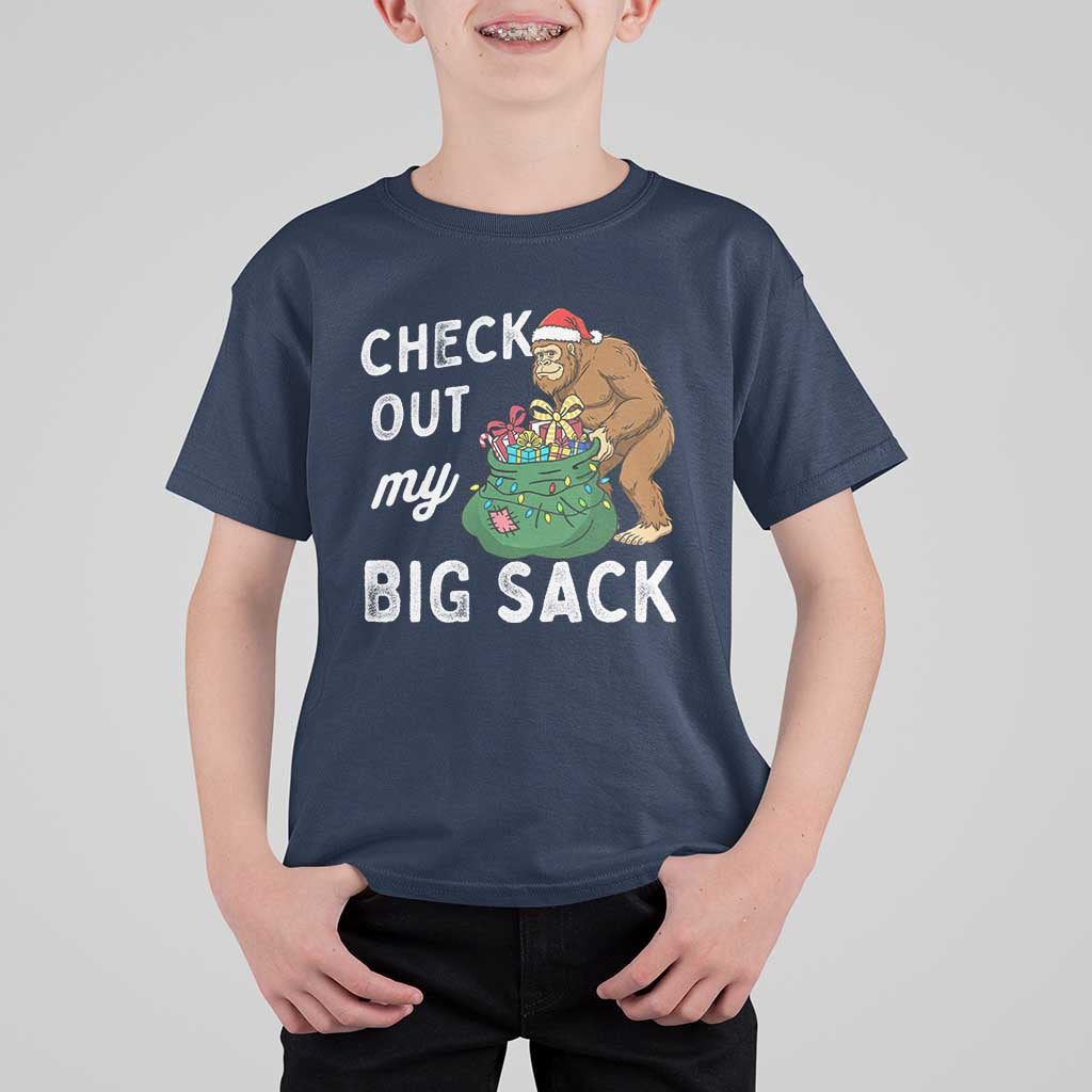 Santa Bigfoot Christmas T Shirt For Kid Funny Sasquatch Xmas Joke - Wonder Print Shop