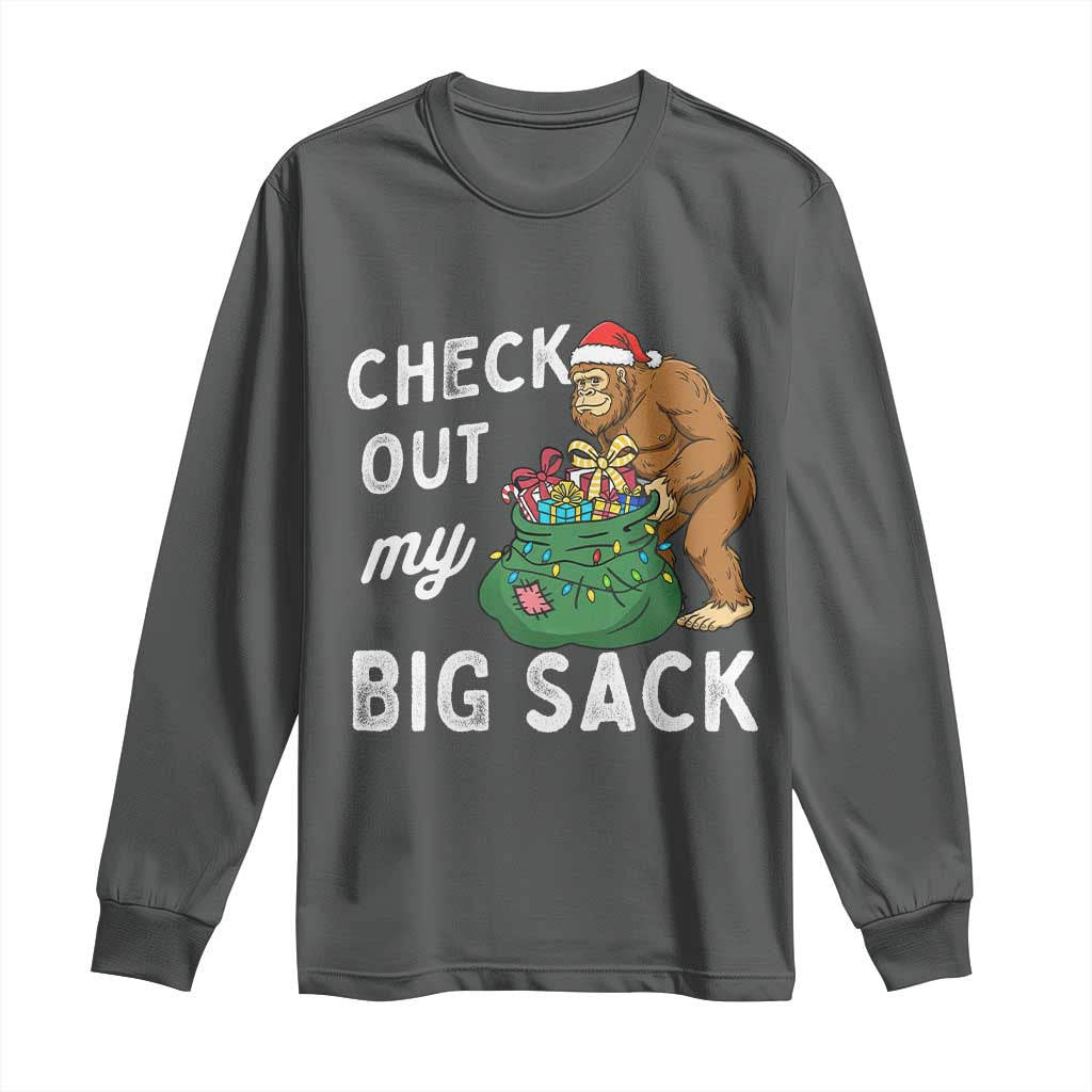 Santa Bigfoot Christmas Long Sleeve Shirt Funny Sasquatch Xmas Joke - Wonder Print Shop