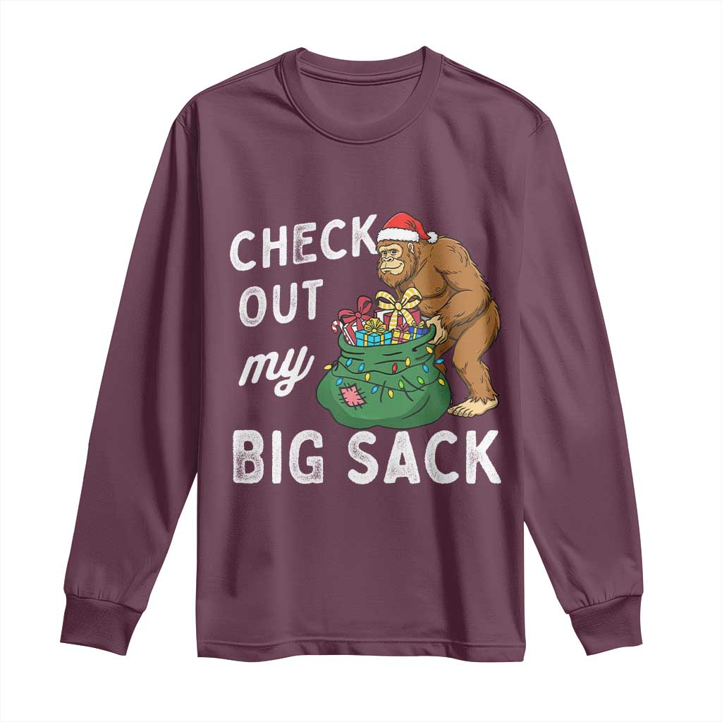 Santa Bigfoot Christmas Long Sleeve Shirt Funny Sasquatch Xmas Joke - Wonder Print Shop