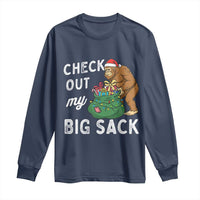 Santa Bigfoot Christmas Long Sleeve Shirt Funny Sasquatch Xmas Joke - Wonder Print Shop