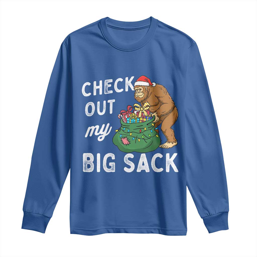Santa Bigfoot Christmas Long Sleeve Shirt Funny Sasquatch Xmas Joke - Wonder Print Shop