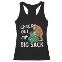 Santa Bigfoot Christmas Racerback Tank Top Funny Sasquatch Xmas Joke - Wonder Print Shop