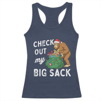 Santa Bigfoot Christmas Racerback Tank Top Funny Sasquatch Xmas Joke - Wonder Print Shop