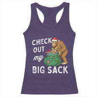 Santa Bigfoot Christmas Racerback Tank Top Funny Sasquatch Xmas Joke - Wonder Print Shop