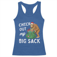 Santa Bigfoot Christmas Racerback Tank Top Funny Sasquatch Xmas Joke - Wonder Print Shop