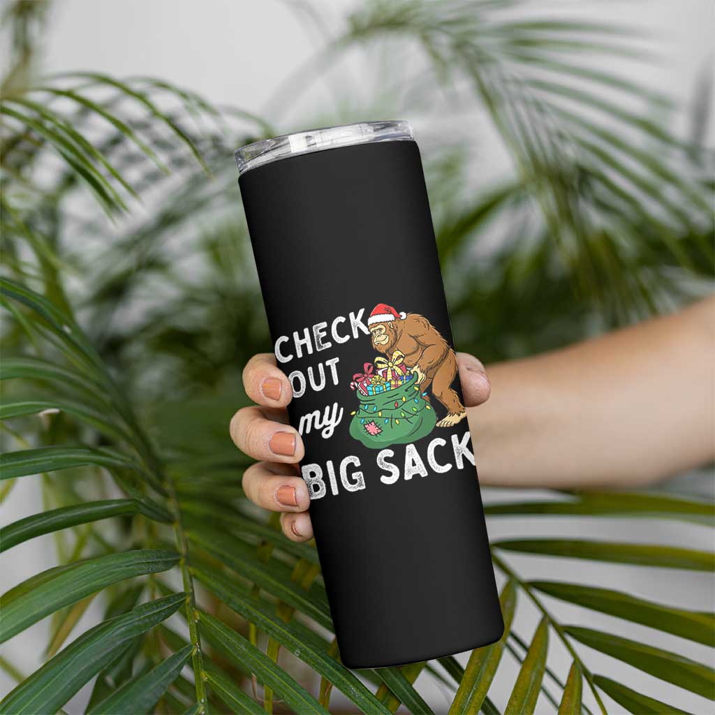 Santa Bigfoot Christmas Skinny Tumbler Funny Sasquatch Xmas Joke - Wonder Print Shop