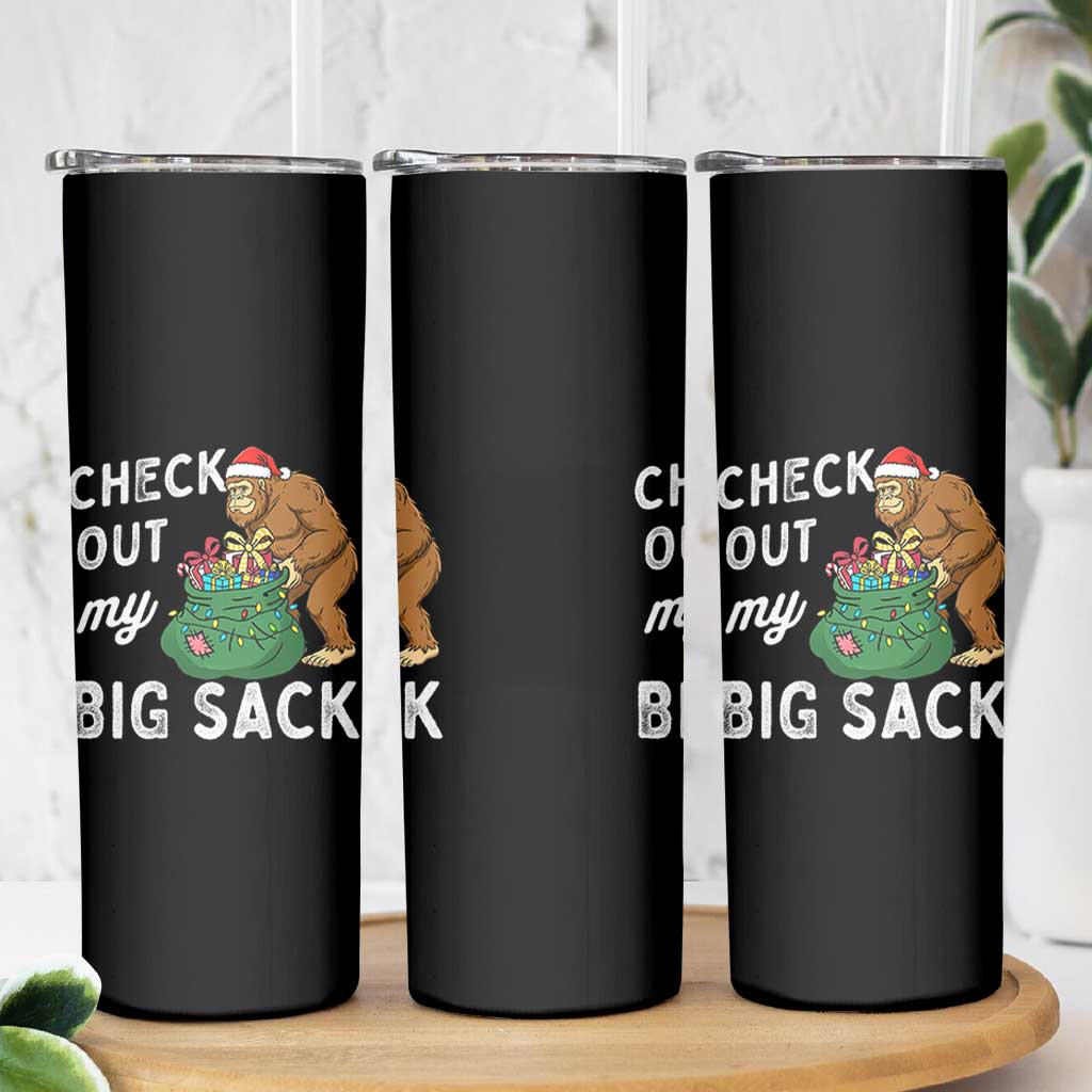 Santa Bigfoot Christmas Skinny Tumbler Funny Sasquatch Xmas Joke - Wonder Print Shop