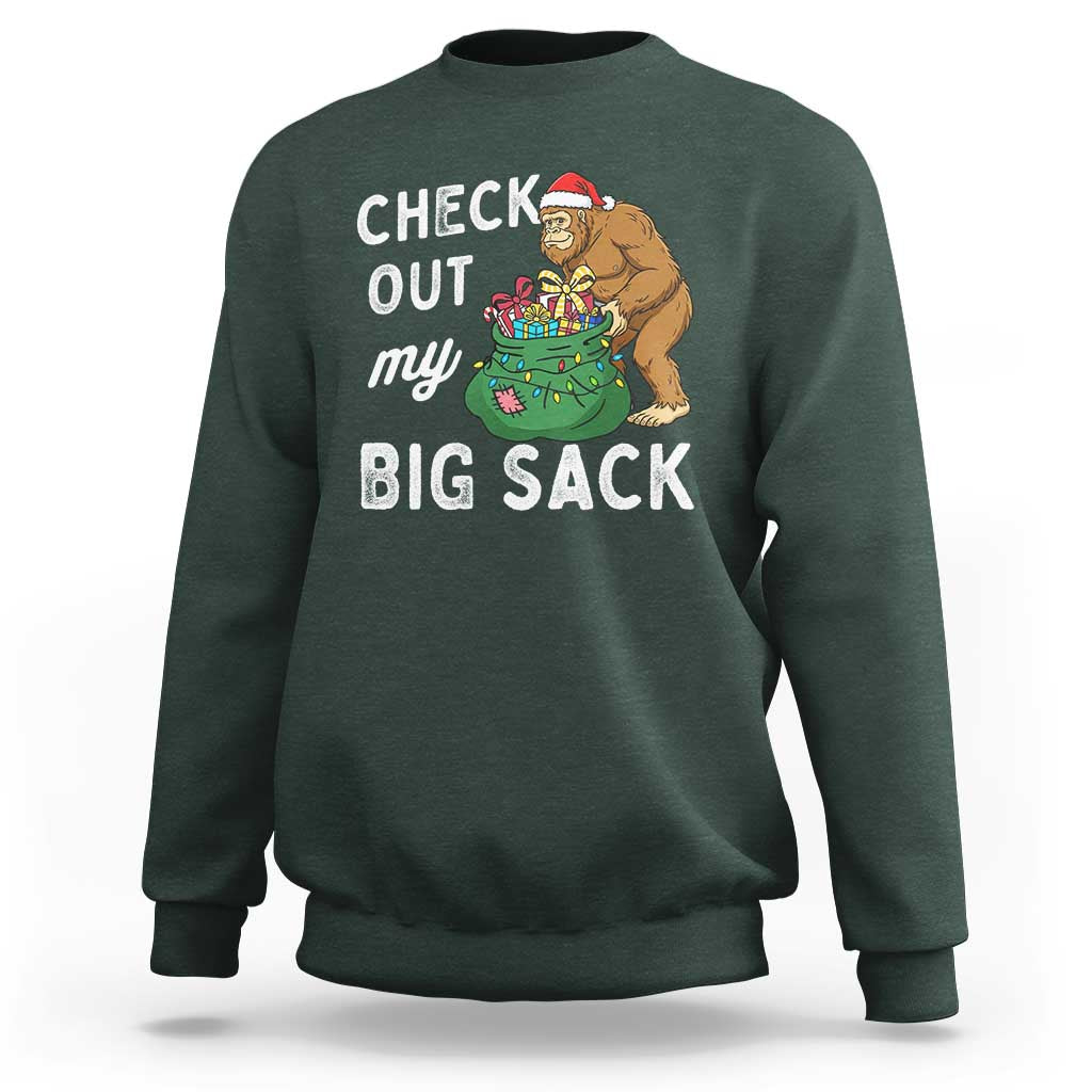 Santa Bigfoot Christmas Sweatshirt Funny Sasquatch Xmas Joke - Wonder Print Shop