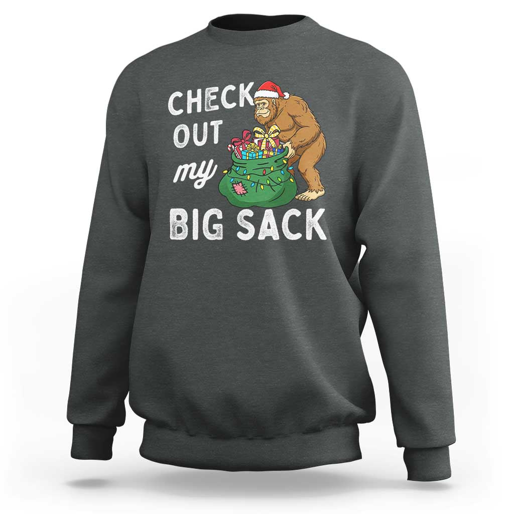 Santa Bigfoot Christmas Sweatshirt Funny Sasquatch Xmas Joke - Wonder Print Shop