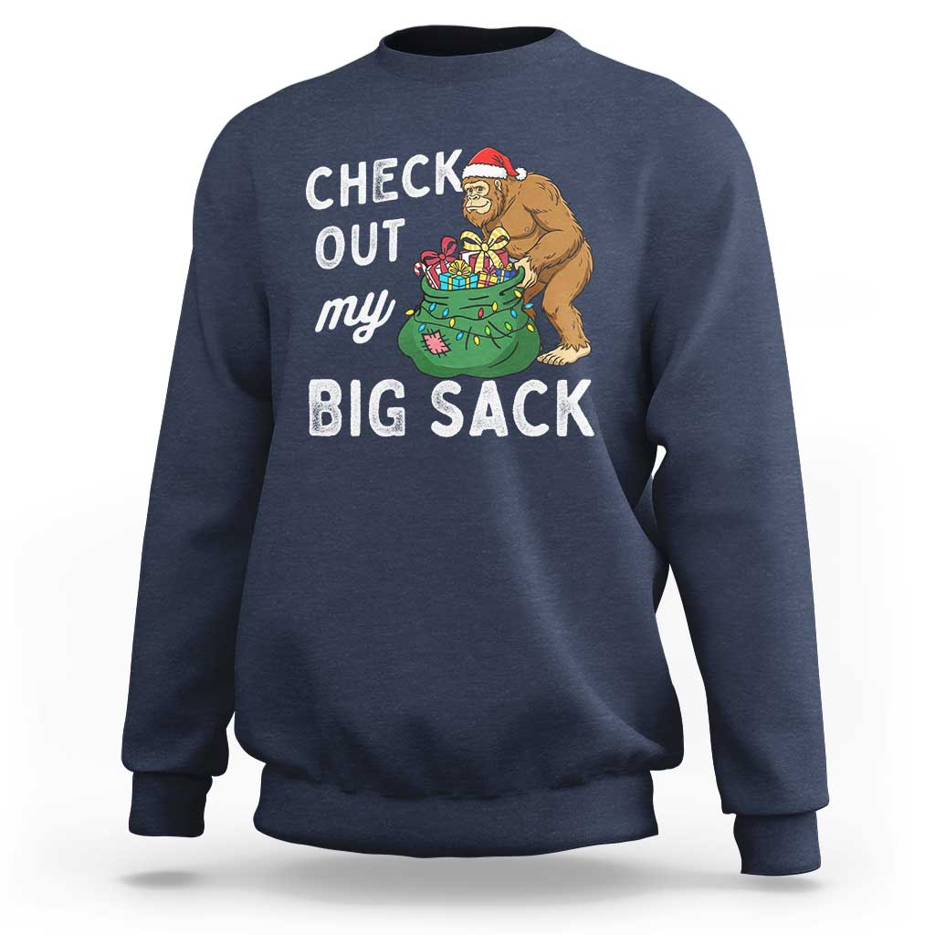 Santa Bigfoot Christmas Sweatshirt Funny Sasquatch Xmas Joke - Wonder Print Shop