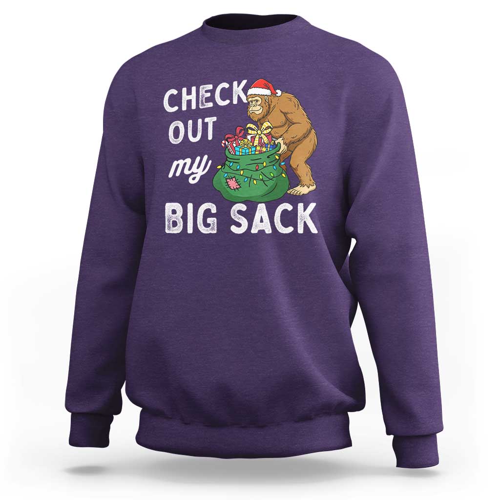 Santa Bigfoot Christmas Sweatshirt Funny Sasquatch Xmas Joke - Wonder Print Shop