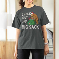 Santa Bigfoot Christmas T Shirt For Women Funny Sasquatch Xmas Joke - Wonder Print Shop
