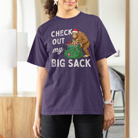 Santa Bigfoot Christmas T Shirt For Women Funny Sasquatch Xmas Joke - Wonder Print Shop