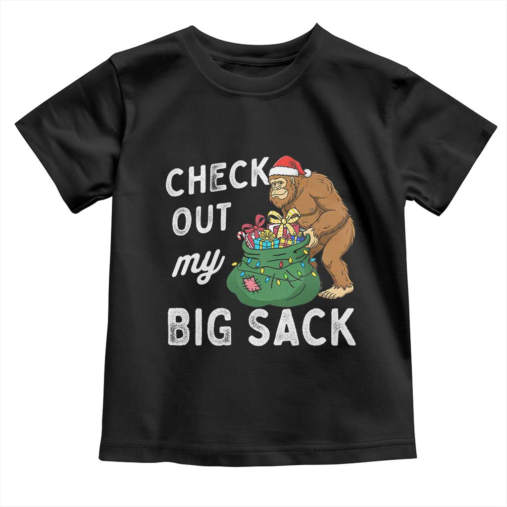 Santa Bigfoot Christmas Toddler T Shirt Funny Sasquatch Xmas Joke - Wonder Print Shop