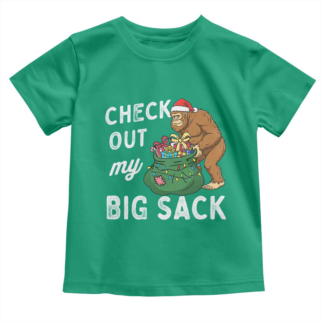 Santa Bigfoot Christmas Toddler T Shirt Funny Sasquatch Xmas Joke - Wonder Print Shop